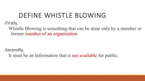 Whistle Blowing Ppt