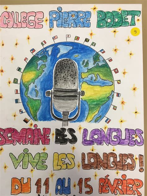 Semaine des Langues concours d affiches 2019 Collège Pierre Bodet