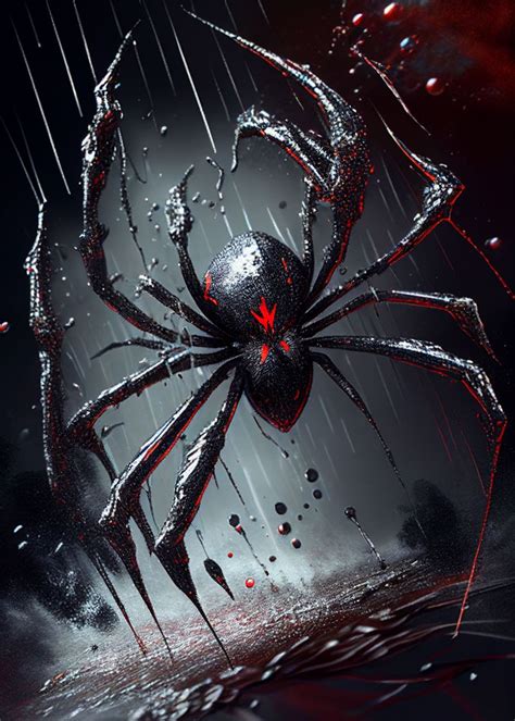 Black Widow Spider Poster Picture Metal Print Paint By CBrook