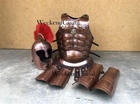 Medieval 300 Spartan Armor Set Muscle Armor Troy Helmet Leg Guard Hand ...