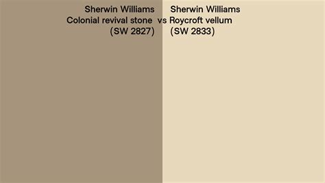 Sherwin Williams Colonial Revival Stone Vs Roycroft Vellum Side By Side