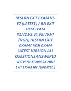 HESI RN EXIT EXAM V1 V7 LATEST 2023 2024 RN EXIT HESI EXAM V1 V2 V3