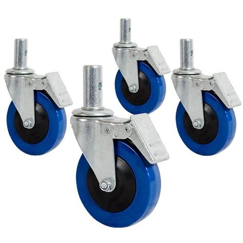 MetalTech 4 In Scaffolding Caster Wheels In Heavy Duty Galvanized