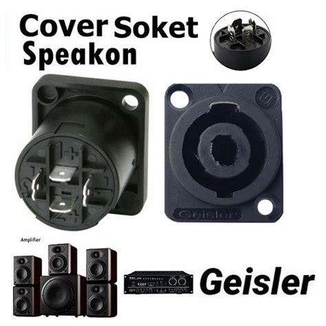 Jual Socket Speakon Geisler Female Pin Pole Soket Audio Connector