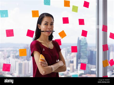 Woman Pen In Mouth Hi Res Stock Photography And Images Alamy