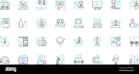 Classroom Training Linear Icons Set Learning Education Instruction