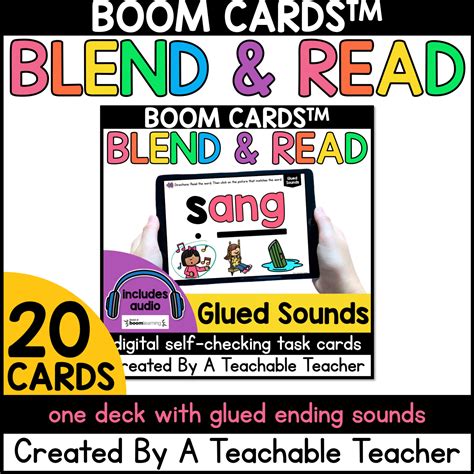 Glued Sounds Blend And Read Boom Cards™ A Teachable Teacher