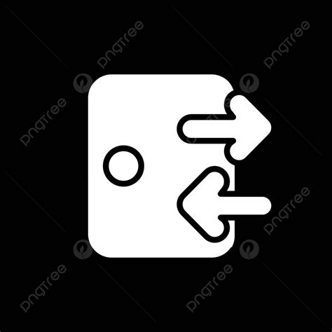 Icono De Glifo Para Iniciar Y Cerrar Sesión En Modo Oscuro Vector PNG