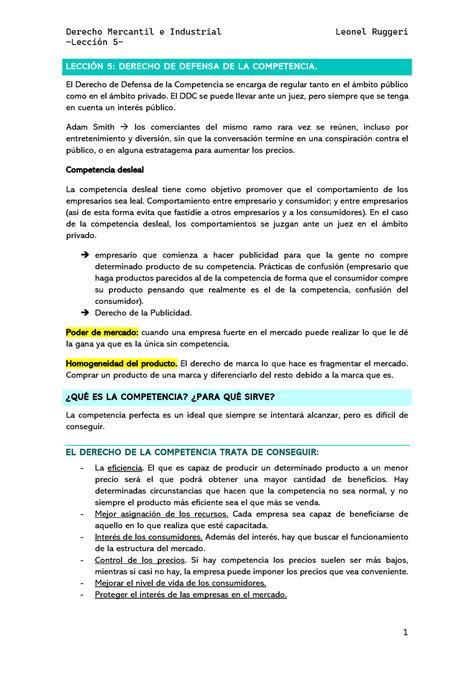 Tema Mercantil Lecci N Lecci N Derecho De Defensa De La