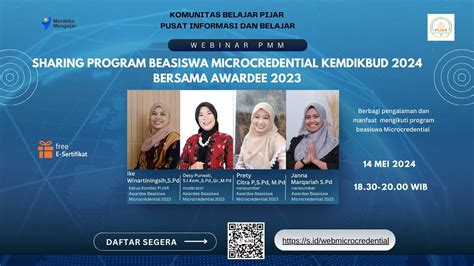 Sharing Program Beasiswa Microcredential Kemdikbud 2024 Bersama Awardee