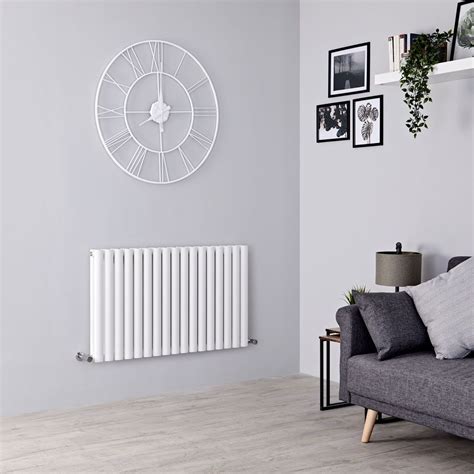 Milano Aruba Aiko Modern White Horizontal Designer Radiator 601mm X