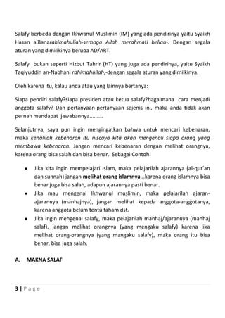 Mengenal Manhaj Salaf PDF