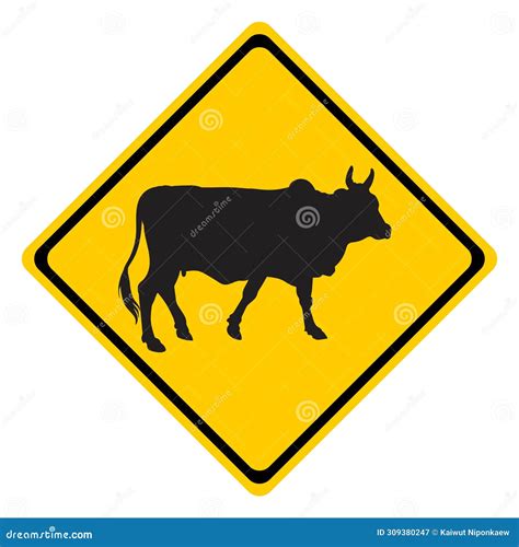 Warning Signs Of Cattle Farm Stock Illustration Illustration Of