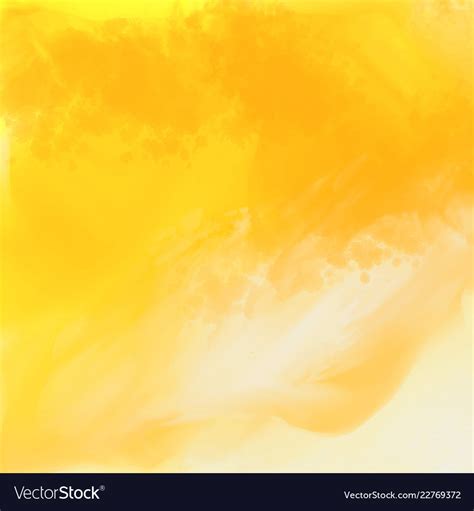 Bright Yellow Watercolor Texture Background Vector Image