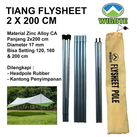 Jual Tiang Flysheet Tiang Tenda Penyangga Tenda Alumunium