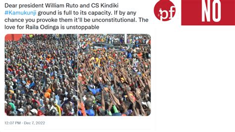 Is This Image Of Raila Odingas December Rally In Kamukunji Piga