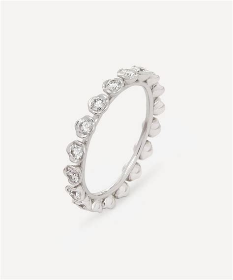 Annoushka 18ct White Gold Marguerite Diamond Eternity Ring Liberty