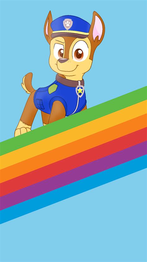 Apple iPhone Wallpaper: Chase Rainbow Stripe by RainbowEeveeDE on Newgrounds