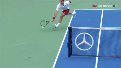 Roger Federer Hits One Of The Best Shots Ever