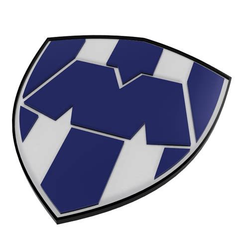 Descargar Archivo Stl Escudo Logo Monterrey Rayados Modelo Para