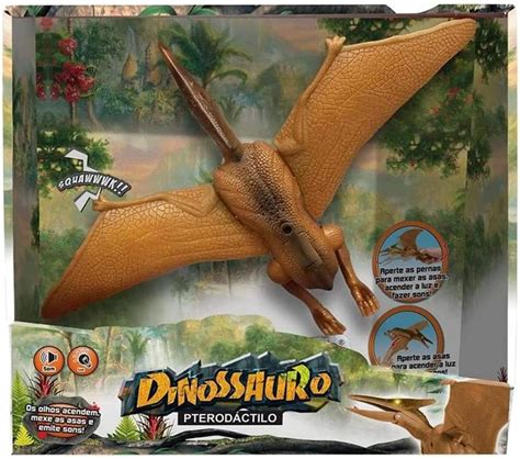 Dinossauro Pterod Ctilo Som E Luz Dmt Dmtoys Real Brinquedos