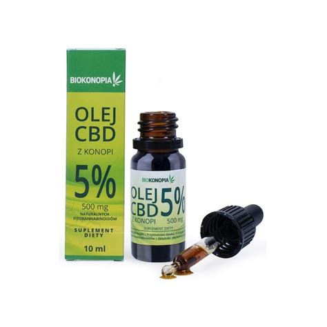 Olejek Konopny CBD 5 10ml 500mg Biokonopia