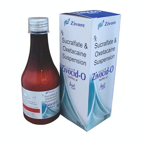 Zivocid O Liquid Sucralfate Oxetacain Suspension For Clinical