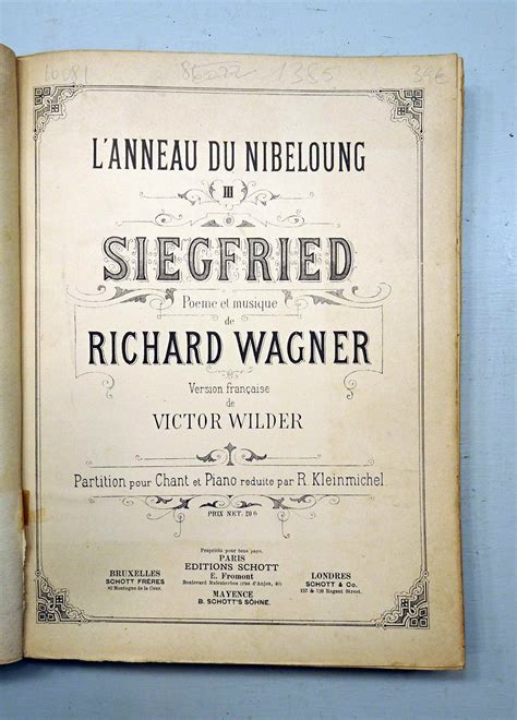 L Anneau Du Nibelung Siegfried Po Me Et Musique De R Wagner