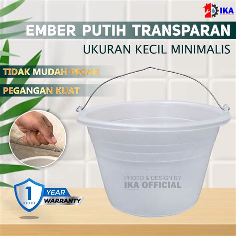 Ember Plastik Warna Kecil Transparan Putih Bening Ember Cor Anti Pecah