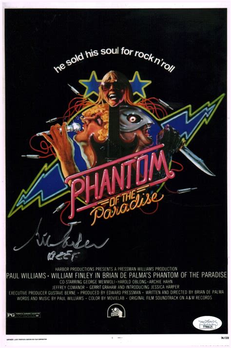 Gerrit Graham Phantom of the Paradise 8x12 Signed Photo Poster JSA COA