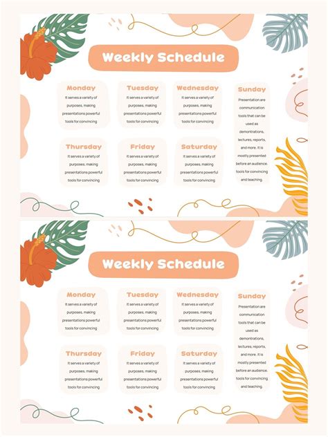 WORD of Weekly schedule.docx | WPS Free Templates