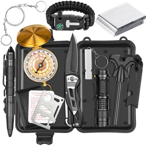 Emergency Survival Kit For Men 12 In 1 Outdoor Survival Gear Lifesaving Tools