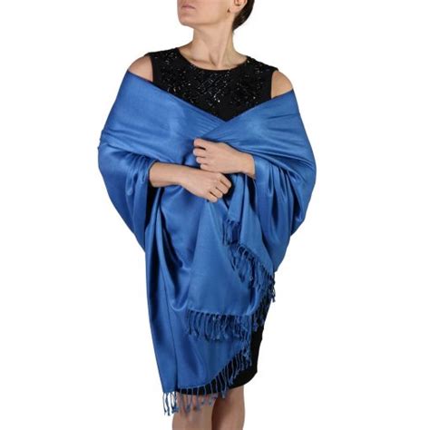 Royal Blue Pashmina Scarf Shawl Wrap York Shawls