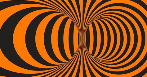 Premium Vector Black And Orange Surreal Optical Illusion Spiral