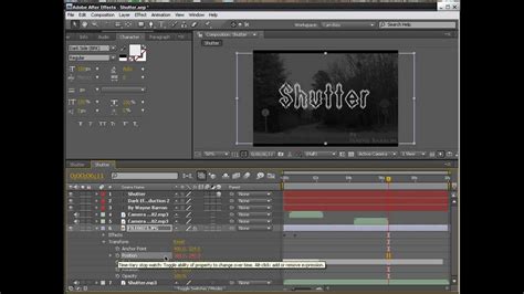 After Effects Tutorial Shutter Effect From The Movie Shutter YouTube