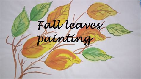 Fall Autumn Leaves Painting Tutorial Easy Watercolor Painting