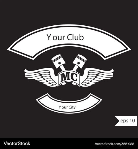 Vintage Motorcycle Club Design Elements Royalty Free Vector