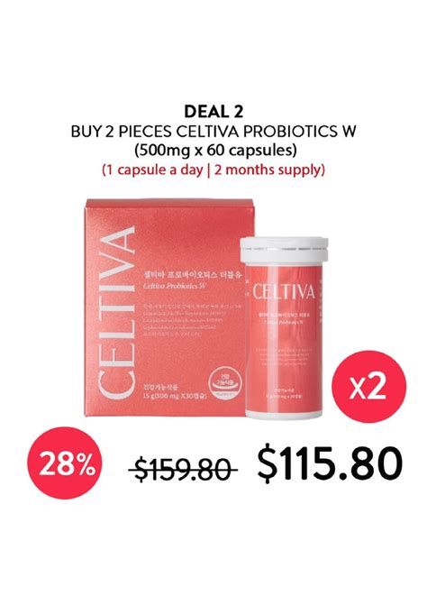 [celtiva] Probiotics W 50 Billion Cfu For Digestive And Vaginal Health