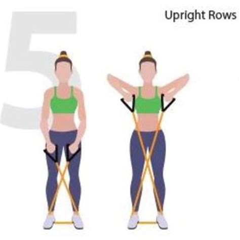 Band Upright Rows Exercise How To Workout Trainer By Skimble