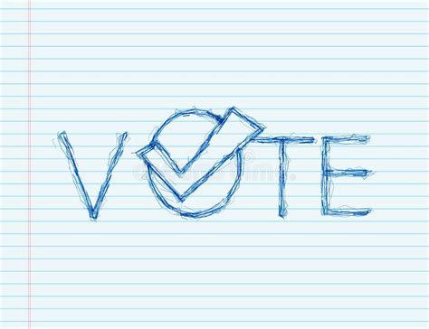 Vote Symbols. Check Mark Icon. Vote Label. Sketch Icon Stock Vector ...