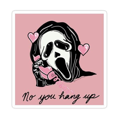 No You Hang Up Sticker For Sale By Aesthetic1xoxo Mini Canvas Art