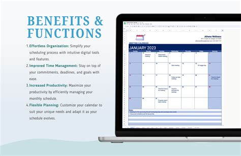 Digital Monthly Calendar Template in Excel, Google Sheets - Download | Template.net