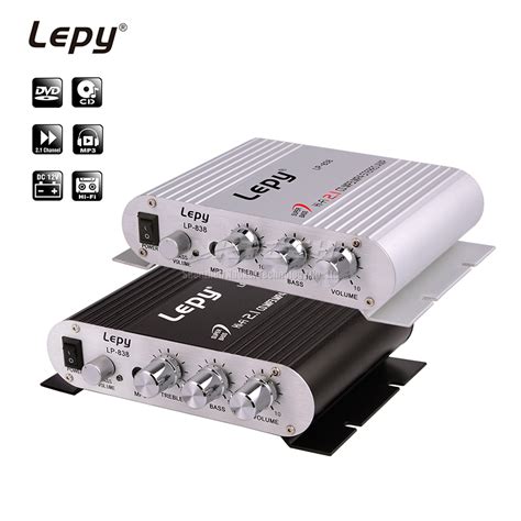 LP 838 Lepy MINI Digital Car Power Amplifier 2 1CH 20W 2x15W Hi Fi MP3