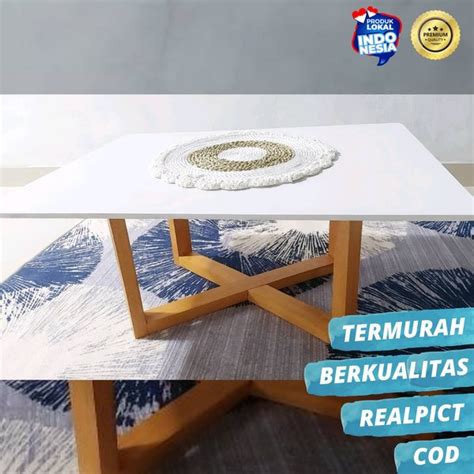 Jual Meja Tamu Minimalis Murah Meja Keluarga Meja Aesthetic Japandi Di