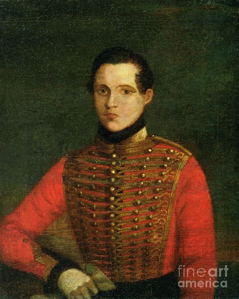 Portrait Of The Poet Michail Lermontov S Painting By A Chelyshev