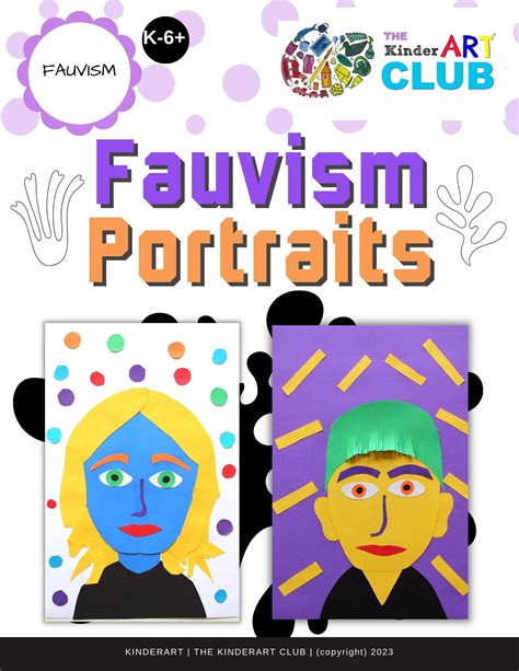 LESSON: Fauvism Paper Portraits - The KinderArt Club