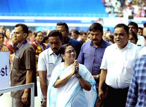 West Bengal Chief Minister Mamata Banerjee During The Celebration Of