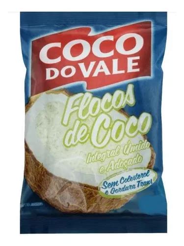 Flocos De Coco Integral Umido E Adoçado Coco Do Vale 1 Kilo