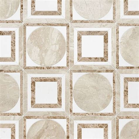 Cicero Diana Royal Aspen White Paradise Multi Finish Marble Waterjet