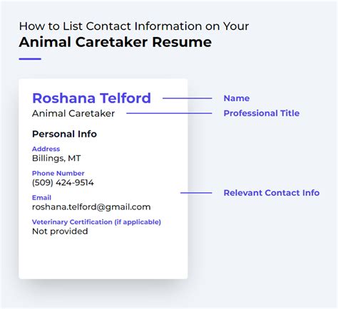 Animal Caretaker Resume Examples and Templates | ResumeCat